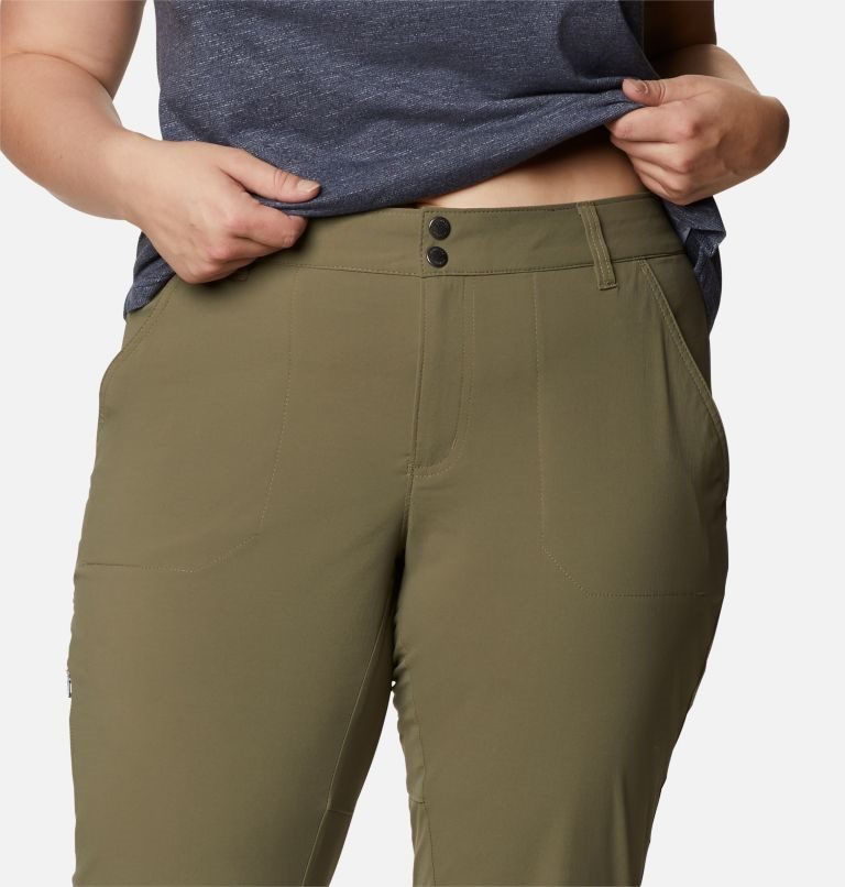 Pantaloni Columbia Saturday Trail Stretch Dama Masline Verzi | Plus Size GXQMZ8A10